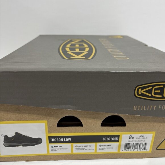 Keen Men’s Tucson Low Steel Toe Work Sneakers Black, Size 8 D - Picture 7 of 7